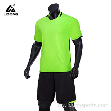 လက်ကားအားကစားအားကစားဝတ်စားဆင်ယင်မှုဘောလုံး Polyester Soccer ဂျာစီ